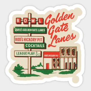 Golden Gates Lanes Sticker